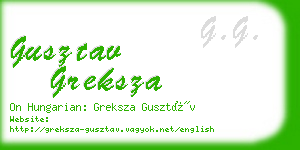 gusztav greksza business card